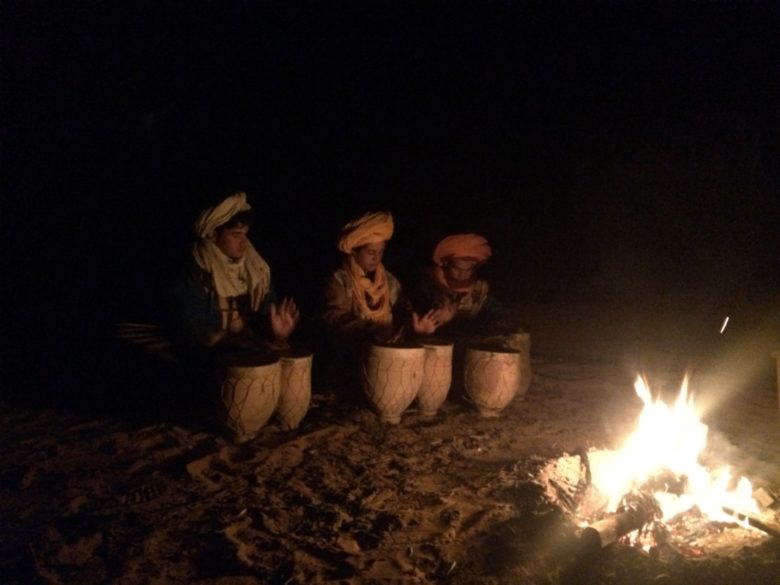 Drumming around the fire