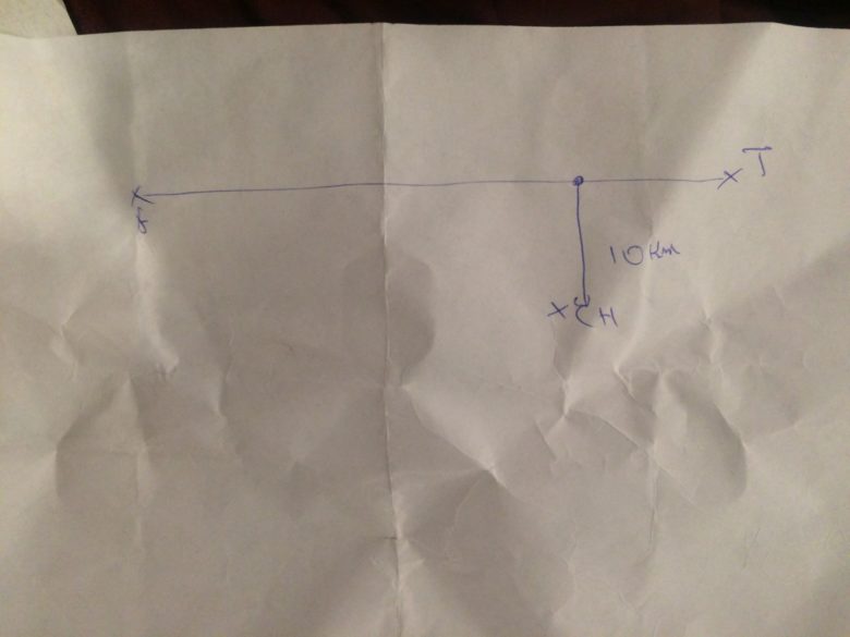 He drew us this map...and then after spending the 4-hour bus ride anxious about it, the bus pulled right into downtown Chefchaouen. It's so confusing when things work out!